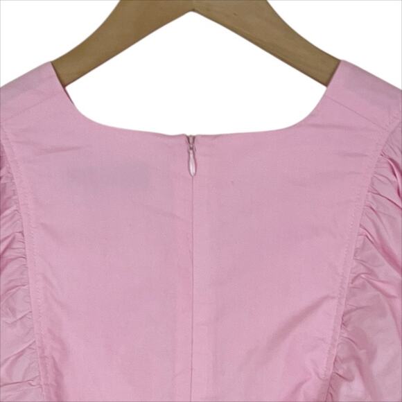 Hunter Bell Landry Puff Sleeve Peplum Top in Light Pink Size XS - Picture 7 of 9